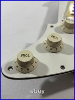 1987 Squier Stratocaster Japan E-Series Loaded Pickguard White 3-Ply 1987 Squier Stratocaster Japan E-Series Loaded Pickguard White 3-Ply
