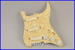 1997 Fender Stratocaster Plus Pearloid Loaded Pickguard Gold Lace Sensor Strat