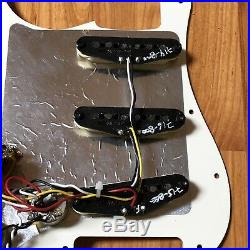 2006 Fender American Strat PIO Loaded PICKGUARD USA Guitar Pickup Set Prewired