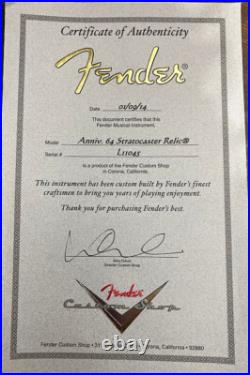 2014 Fender Custom Shop Stratocaster Josefina Loaded Pickguard 64 Anniversary