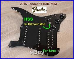 2015 FENDER Strat HSS STRATOCASTER Pickguard Loaded with Gilmour MOD, NOT Squier