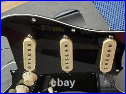 2017 Fender Deluxe Strat Black LOADED PICKGUARD Vintage Noiseless Pickups Guitar