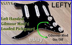 2023 LEFTY Gilmour Style STRAT SSS 11-HOLE LOADED PICKGUARD with MOD ON/OFF Toggle