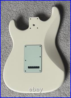 2024 Squier by Fender Loaded HSS Stratocaster Olympic White 60's Mint Green