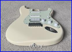 2024 Squier by Fender Loaded HSS Stratocaster Olympic White 60's Mint Green