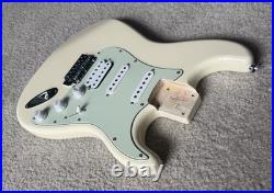 2024 Squier by Fender Loaded HSS Stratocaster Olympic White 60's Mint Green