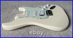 2024 Squier by Fender Loaded HSS Stratocaster Olympic White 60's Mint Green