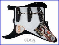 920D Custom DG Loaded Pickguard Black / White for Fender Strat Guitar