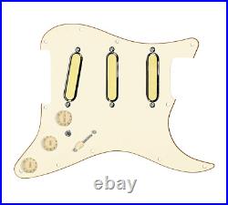 920D Custom Gold Foils 7 way withToggle Loaded Pickguard Cream for Strat Guitars