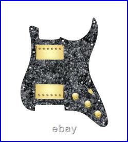 920D Custom Hipster Heaven HH Loaded Pickguard for Strat With Gold Cool Kids
