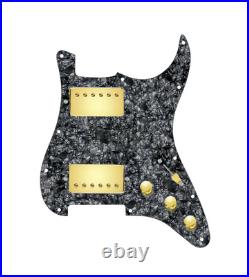 920D Custom Hot And Heavy HH Loaded Pickguard for Strat With Gold Roughneck H