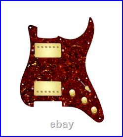 920D Custom Hot And Heavy HH Loaded Pickguard for Strat With Gold Roughneck H