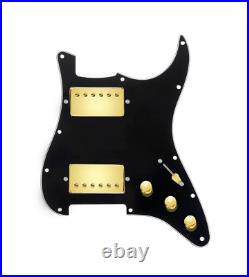 920D Custom Hot And Heavy HH Loaded Pickguard for Strat With Gold Roughneck H
