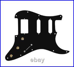 920D Custom Push/Pull 5 Way Pre-Wired HSS Strat Black Pickguard