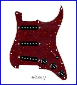 920D Custom Texas Grit Loaded Pickguard for Strat With Black Pickups and Knob