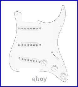 920D Custom Texas Grit Loaded Pickguard for Strat With White Pickups and Knob