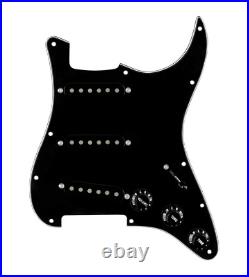 920D Custom Texas Growler Loaded Pickguard for Strat With Black Pickups, Blac