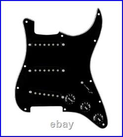 920D Custom Texas Vintage Loaded Pickguard for Strat With Black Pickups, Blac