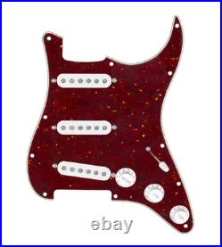 920D Custom Texas Vintage Loaded Pickguard for Strat With White Pickups, Tort