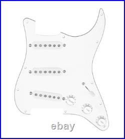 920D Custom Texas Vintage Loaded Pickguard for Strat With White Pickups, Whit