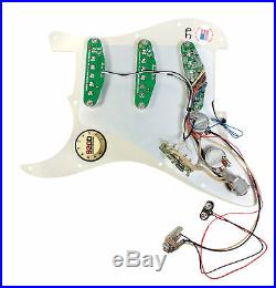 920D Fishman Fluence Loaded Strat Stratocaster Pickguard MG/PA with Battery Pack