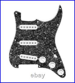 920D Generation Loaded Pickguard 5 Way Switch for Strat- Black Pearl / White