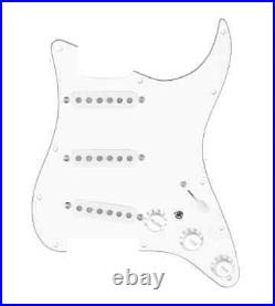 920D Generation Loaded Pickguard 7 Way withToggle for Strat White / White