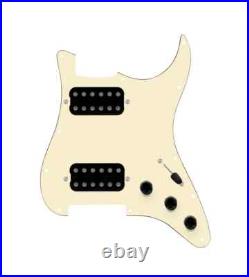 920D HH Cream / Black 5 Way Smoothie Humbuckers Loaded Pickguard for Strat