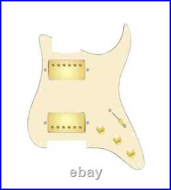 920D HH Cream/Gold 5 Way Smoothie Humbuckers Loaded Pickguard for Strat 920D HH Cream/Gold 5 Way Smoothie Humbuckers Loaded Pickguard for Strat