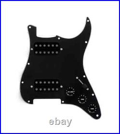 920D Hipster Heaven HH Blk Loaded Pickguard for Strat Cool Kid Humbuckers 3 way