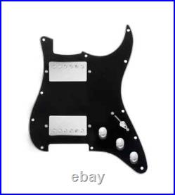 920D Hot /Heavy HH Strat 5 Way Black / Nickel Load Pickguard Roughneck Humbucker