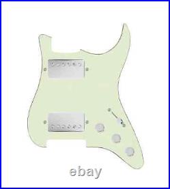 920D Hushed & Humble HH 3 Way Loaded Pickguard for Strat Mint Green / Nickel