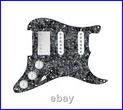 920D Loaded Pickguard Smoothie Humbucker & Texas Vintage for Strats- Black Pearl