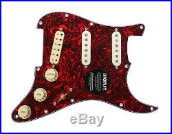 920D Loaded Strat Pickguard Duncan SLSD-1b/Fender CS'69 Red Lava/Aged White