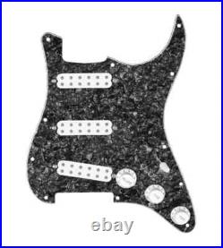 920D Polyphonics Blk Pearl/Wht Loaded Pickguard 7-Way/2-Toggle for Strat Guitars
