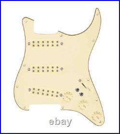 920D Polyphonics Cream Loaded Pickguard 7-Way / 2-Toggle for Strat Guitars