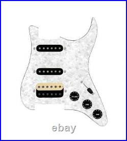 920D Roughneck Humbucker & Texas Growler Loaded White Pearl Pickguard for Strat