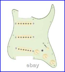 920D Strat Texas Vintage 7 Way Loaded Guitar Pickguard-toggle Mint Green/Cream