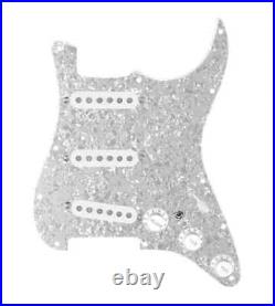 920D Texas Grit Strat Guitar 7 Way Loaded Pickguard- Toggle White Pearl/ White