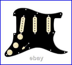 920D Texas Growler 5 Way Blender Loaded Pickguard for Strat Guitars Black/Cream