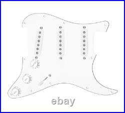 920D Texas Growler 5 Way Blender Loaded Pickguard for Strat Guitars White