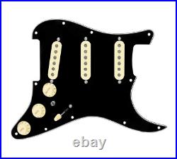 920D Texas Growler 7 Way withToggle Loaded Pickgard Black/Cream for Strat Guitar
