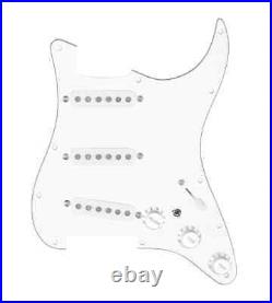 920D Texas Growler Loaded Pickguard 7 Way Toggle for Strat White / White