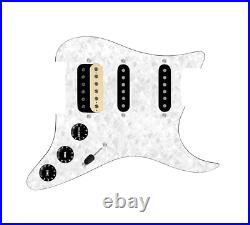 920D Texas Growler/Roughneck Humbuckers Loaded Pickguard for Strats White Pearl