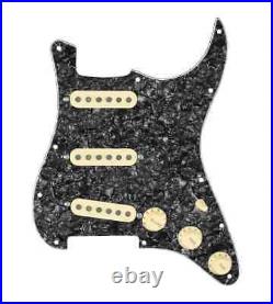 920D Texas Vintage 5 Way Loaded Pickguard Black Pearl / Cream for Strat Guitars
