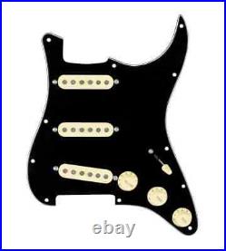 920D Texas Vintage 7 Way Loaded Pickguard Black / Cream for Strat Guitar