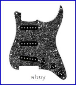920D Texas Vintage 7 Way Loaded Pickguard Black Pearl / Black for Strat Guitar