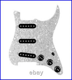 920D Vintage American 7 Way Loaded Pickguard for Strat Guitars White Pearl/Black