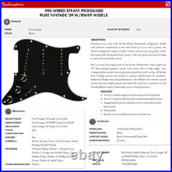 ALNICO 5 Fender Strat Pre Wired Loaded Pickguard Pure Vintage'59 SSS Pickup Set