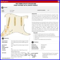 Alnico 5 Fender PURE VINTAGE 65 Pre-Wired LOADED PICKGUARD Strat SSS Pickup Set